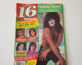 16 Magazine Holiday Issue February 1979 Paul Stanley Kiss Poster -- Pop Culture History