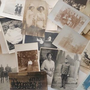 Antique Real Photograph Postal Cards -- Lot Of 32 Black & White Sepia Ephemera -- Old Photography -- Historical Postcards - Antique Postcard