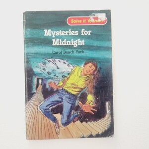 Solve It Yourself Mysteries For Midnight by Carol Beach York -- 1982 Vintage Young Adult Paperback Book -- Detective Clue Stories