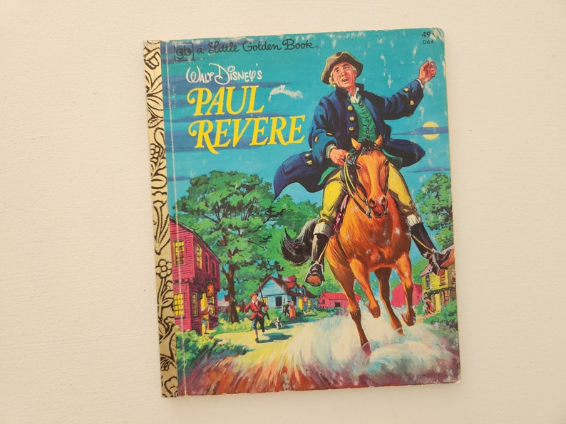 Paul Revere by Irwin Shapiro 1976 Vintage Little Golden Children's Book Picture Book Recycle Children Books Classic Stories image 1