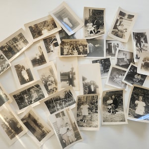 Vintage Photographs -- Lot Of 30 Antique Photos -- Assorted Family Photos -- DIY Photographs Projects -- Junk Journal Ephemera Scrapbook