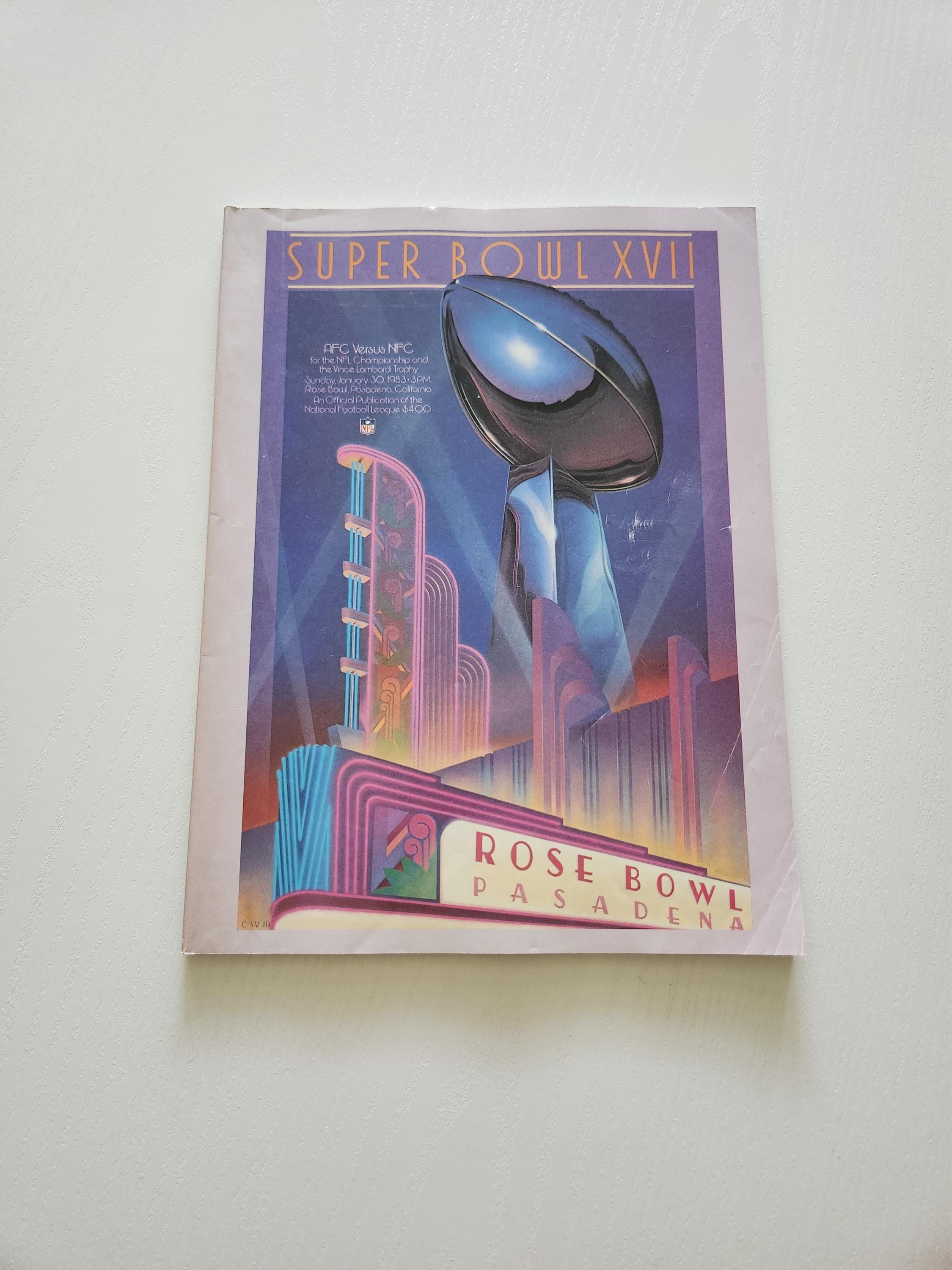 Vintage Super Bowl XVII Magazine – 1983 NFL Program, Rose Bowl - Etsy