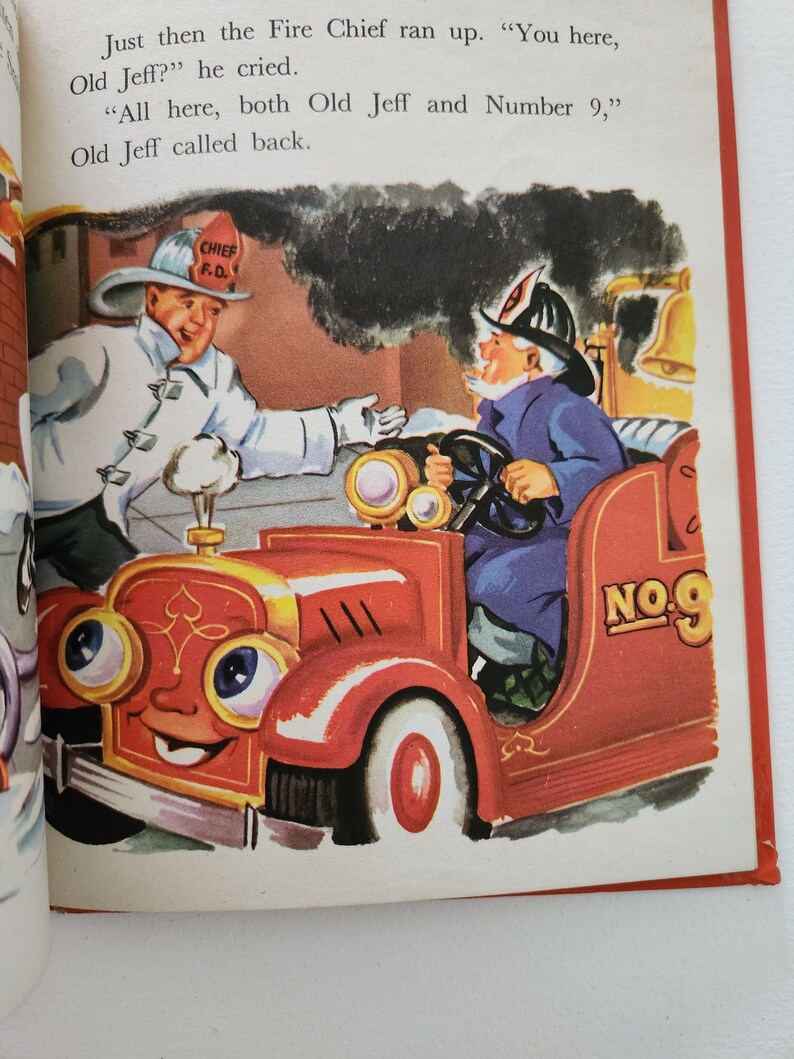 Number 9 the Little Fire Engine by Wallace Wadsworth { 1950 } Vintage ...