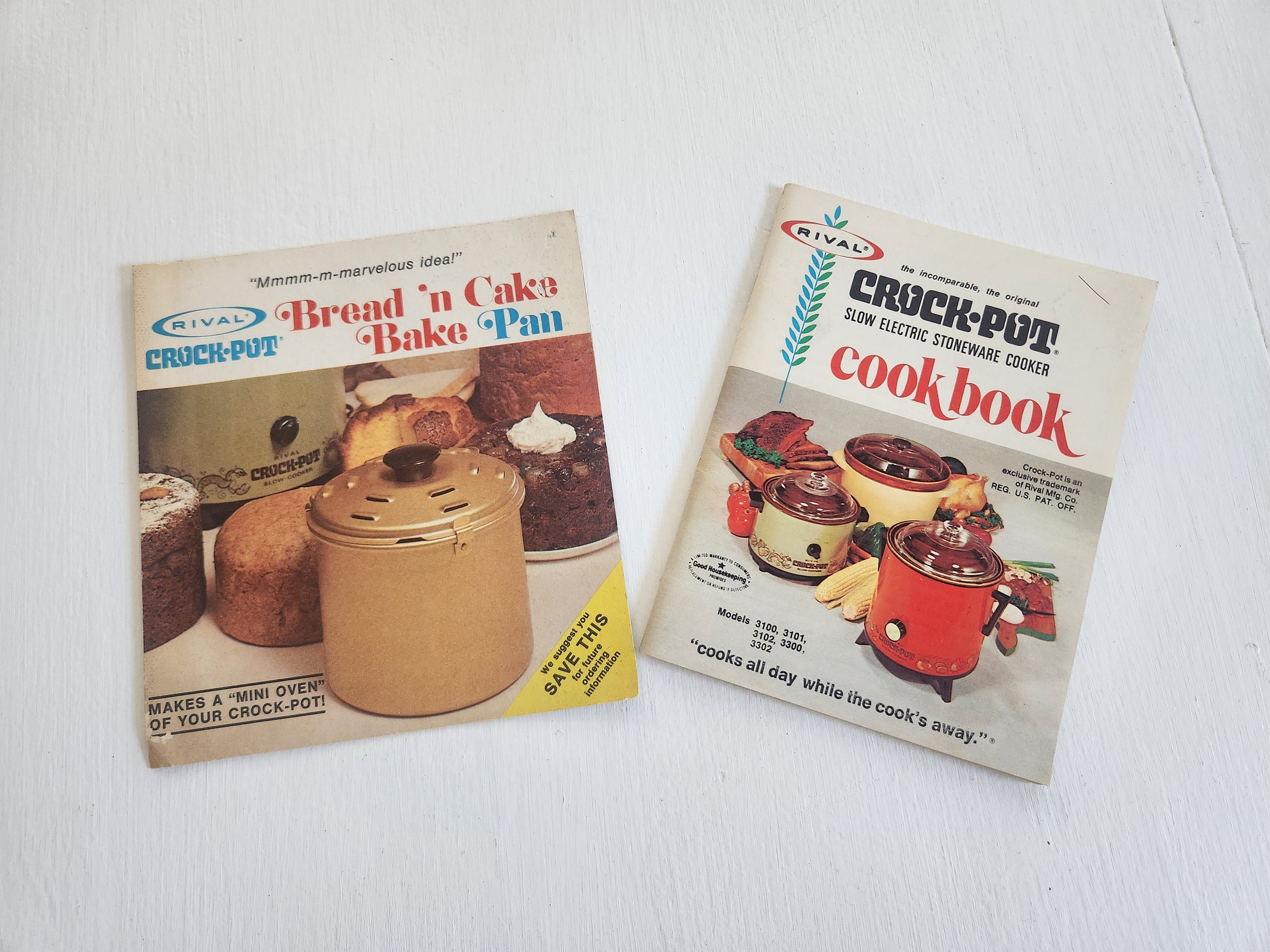 Vintage Rival Crock-ette Mini Crock Pot Country Heart Americana 1 Qt