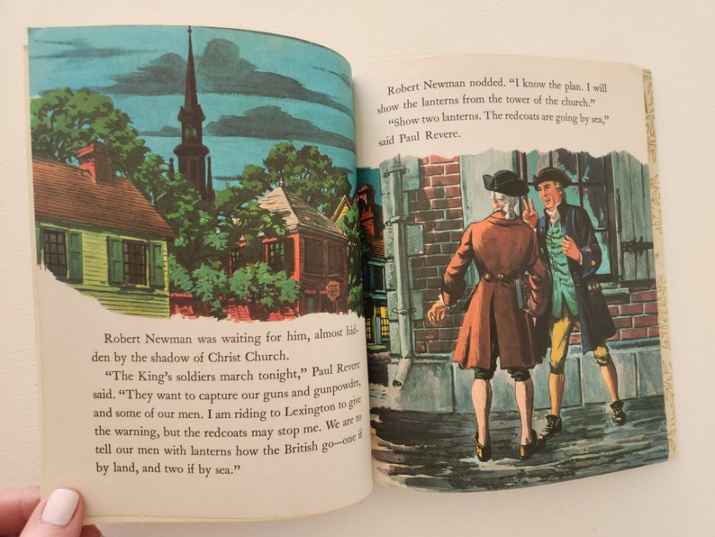 Paul Revere by Irwin Shapiro 1976 Vintage Little Golden Children's Book Picture Book Recycle Children Books Classic Stories image 5