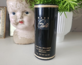 Vintage Avon Rare Gold Body Talc - Collectible Beauty Canister