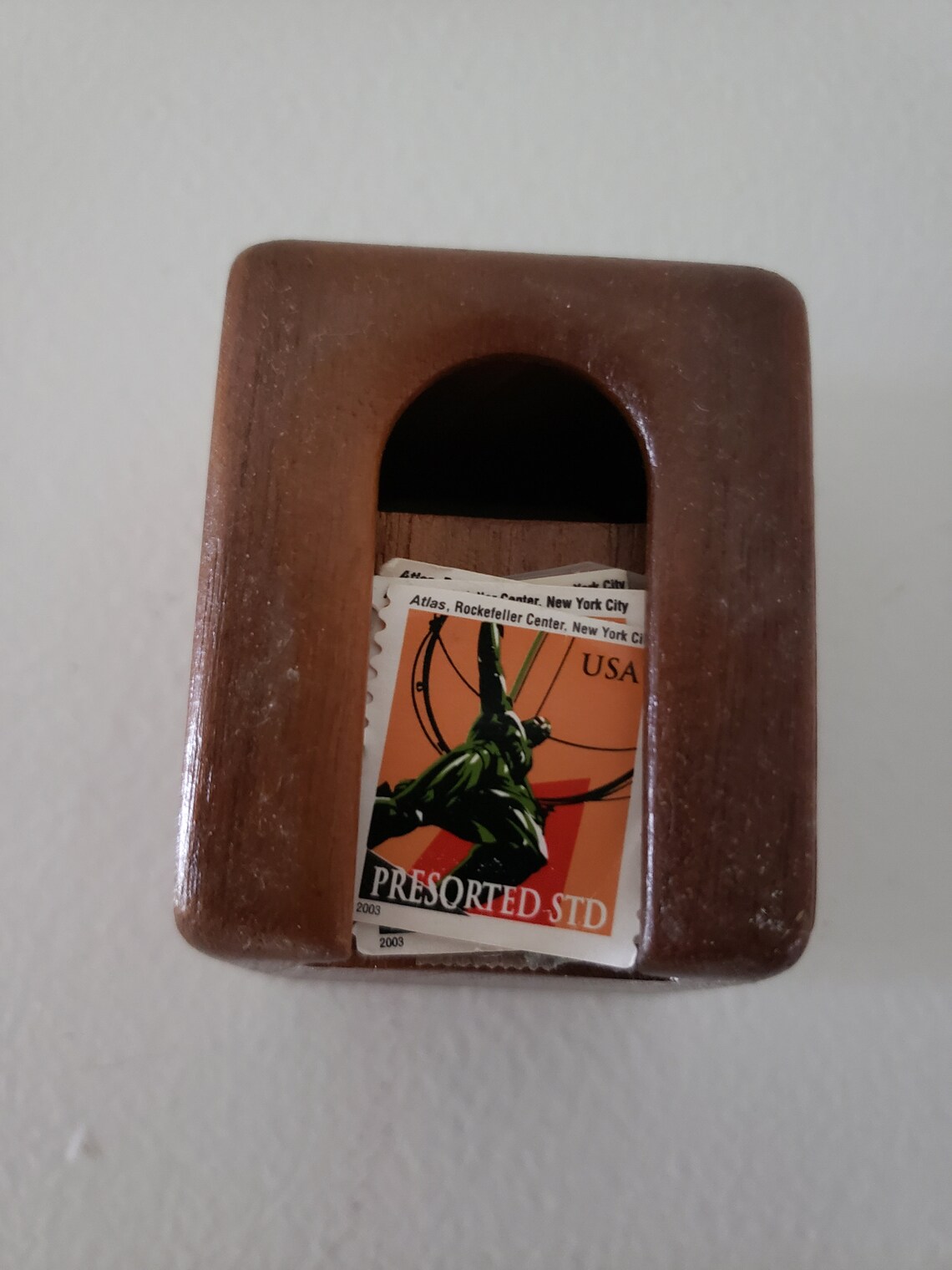 Vintage Wood Duck Stamp DispenserStamp Holder. Home Office Etsy