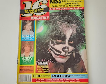 16 Magazine March 1979  Kiss/Shaun/Andy -- Pop Culture History
