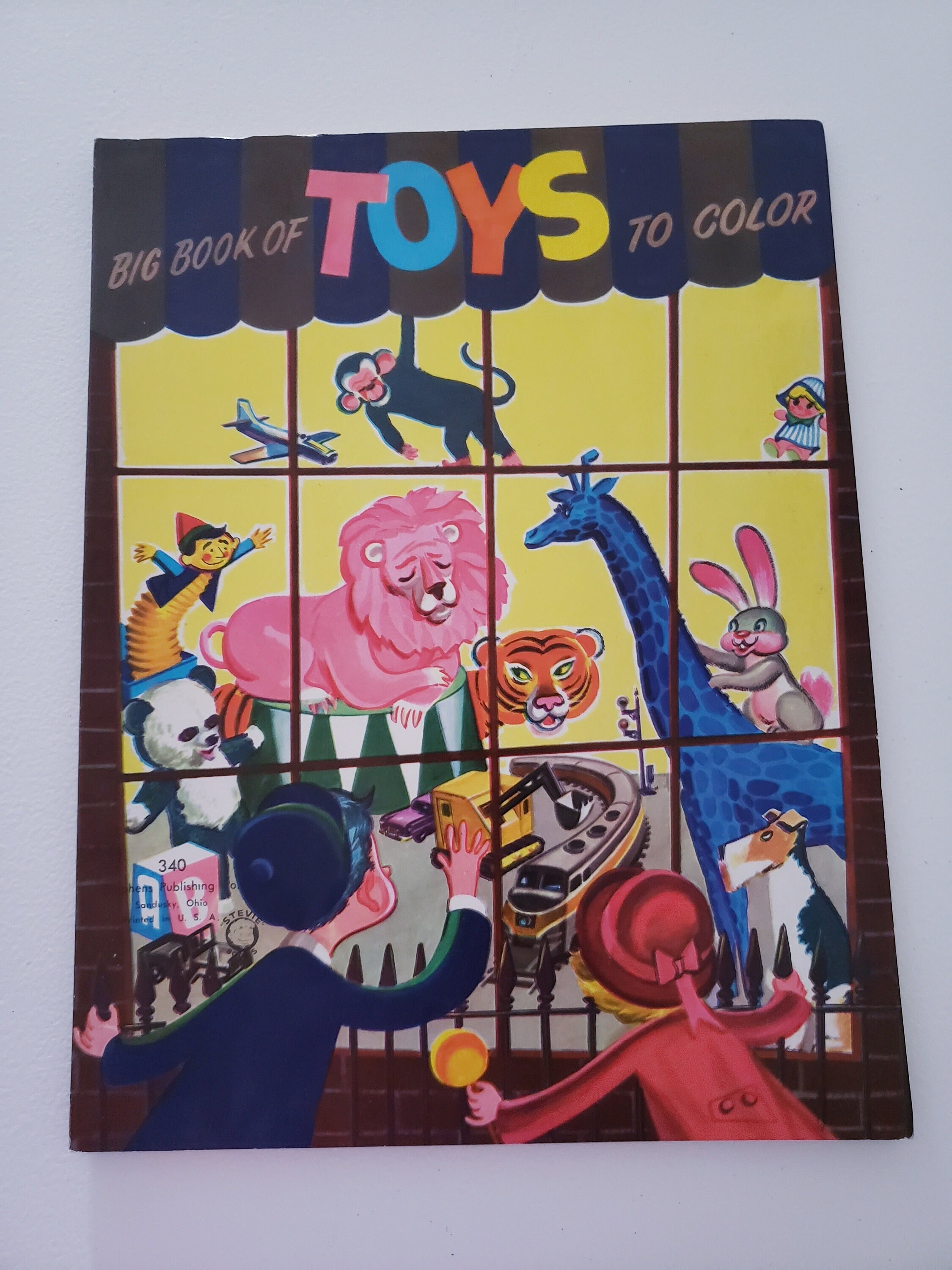 Vintage Coloring Book. Big Book of Toys to Color. Old Coloring Etsy