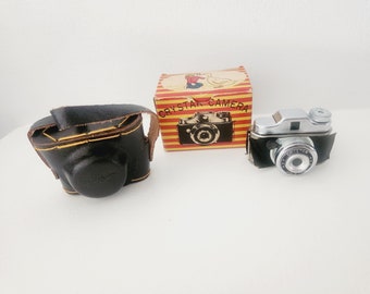 Crystar Camera Mini Spy Camera With Original Leather Case In Box -- Retro Novelty Spy Camera Toy -- Hobby And Collectibles -- Subminiatures