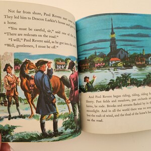 Paul Revere by Irwin Shapiro 1976 Vintage Little Golden Children's Book Picture Book Recycle Children Books Classic Stories image 7