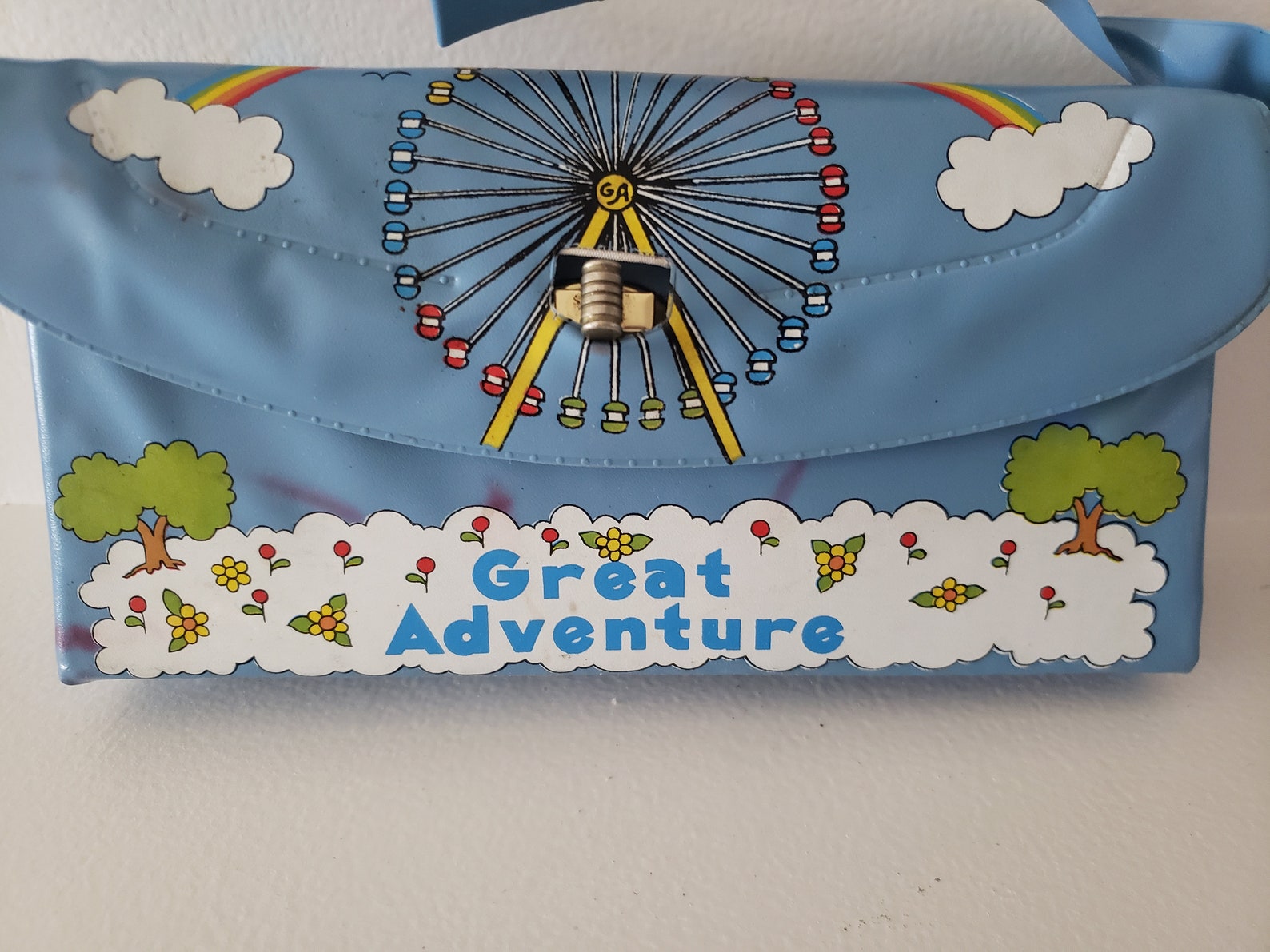 Vintage Six Flags Great Adventure Vinyl Purse Fanny Pack Etsy