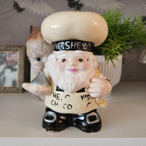 Vintage Hershey&#39;s Chocolate Grandpa Ceramic Coin Bank { 1983 } Collectible Kurt S. Adler Saving Money Bank -- Kitchen Home Decor