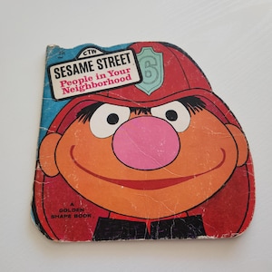 Sesame Street People In Your Neighborhood by Jeffery Moss -- 1976 Vintage Children&#39;s Book -- Picture Books -- Neighbor Fiction