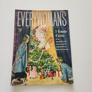 Vintage Everywomen&#39;s I Remember Christmas December 1954 Magazine Subscription -- Vintage Women Magazines The Women&#39;s Guide To Better Living
