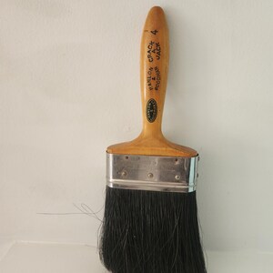 Vintage Paint Brush -- Hanlon & Goodman Company Crack A Jack All Pure Bristles Paint Brush -- Wooden Paint Brush -- Art Studio Decor