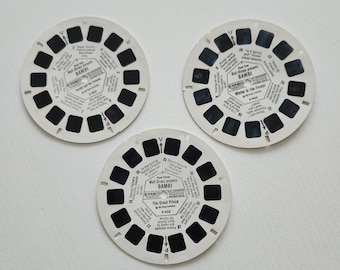 Vintage View Master Reels -- Bambi View Master Movie Disc -- Retro Movie Slide Toy
