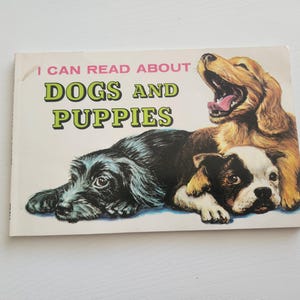 I Can Read About Dogs & Puppies by J.I. Anderson -- 1973 Vintage Children&#39;s Paperback Book -- Puppy Dog Fiction -- Animal Stories
