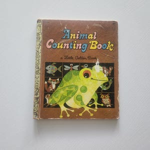Animal Counting Book { 1969 } Vintage Children&#39;s Little Golden Book -- Picture Book -- Animal Fiction -Learning To Count - Baby Shower Book