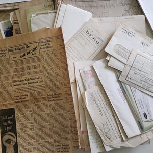 Large Antique Real Estate Ledger -- Record Keeping Book -- Historical Ephemera -- Cash Day Book -- Expense Ledger - Receipt Ledger Old Paper