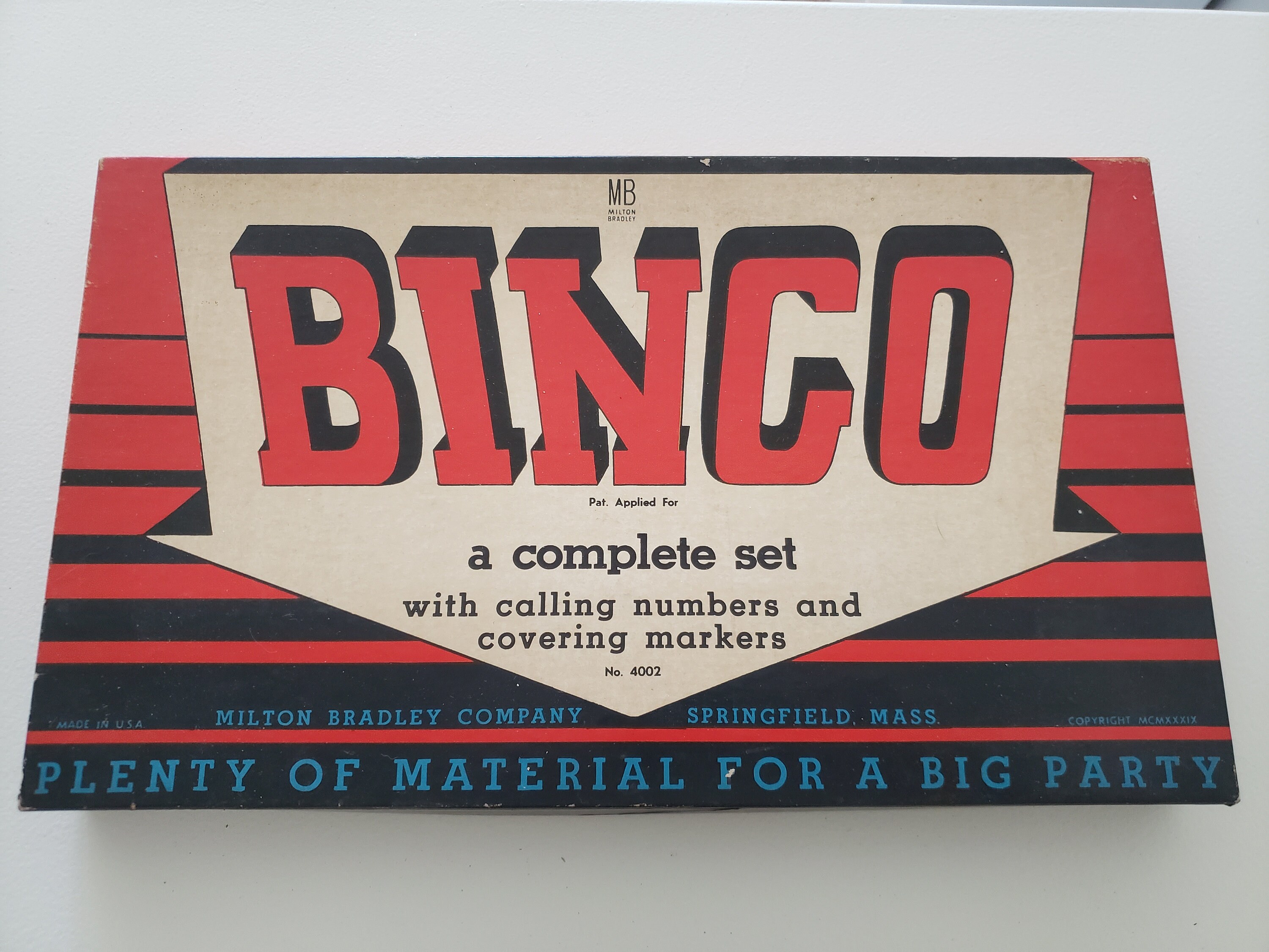 Vintage Milton Bradley Bingo Game. Multiplayer Game Vintage Etsy