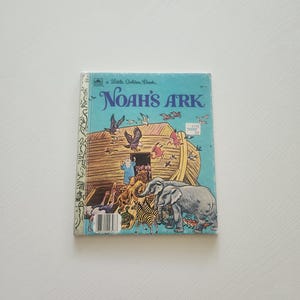 Noah&#39;s Ark by Barbara Shook Hazen -- Vintage Children&#39;s Books -- Picture Religious Storybooks -- Children Bible Bedtime Stories