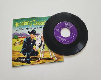 Hopalong Cassidy And The Story of Topper 45 RPM Record – Children’s Western Music