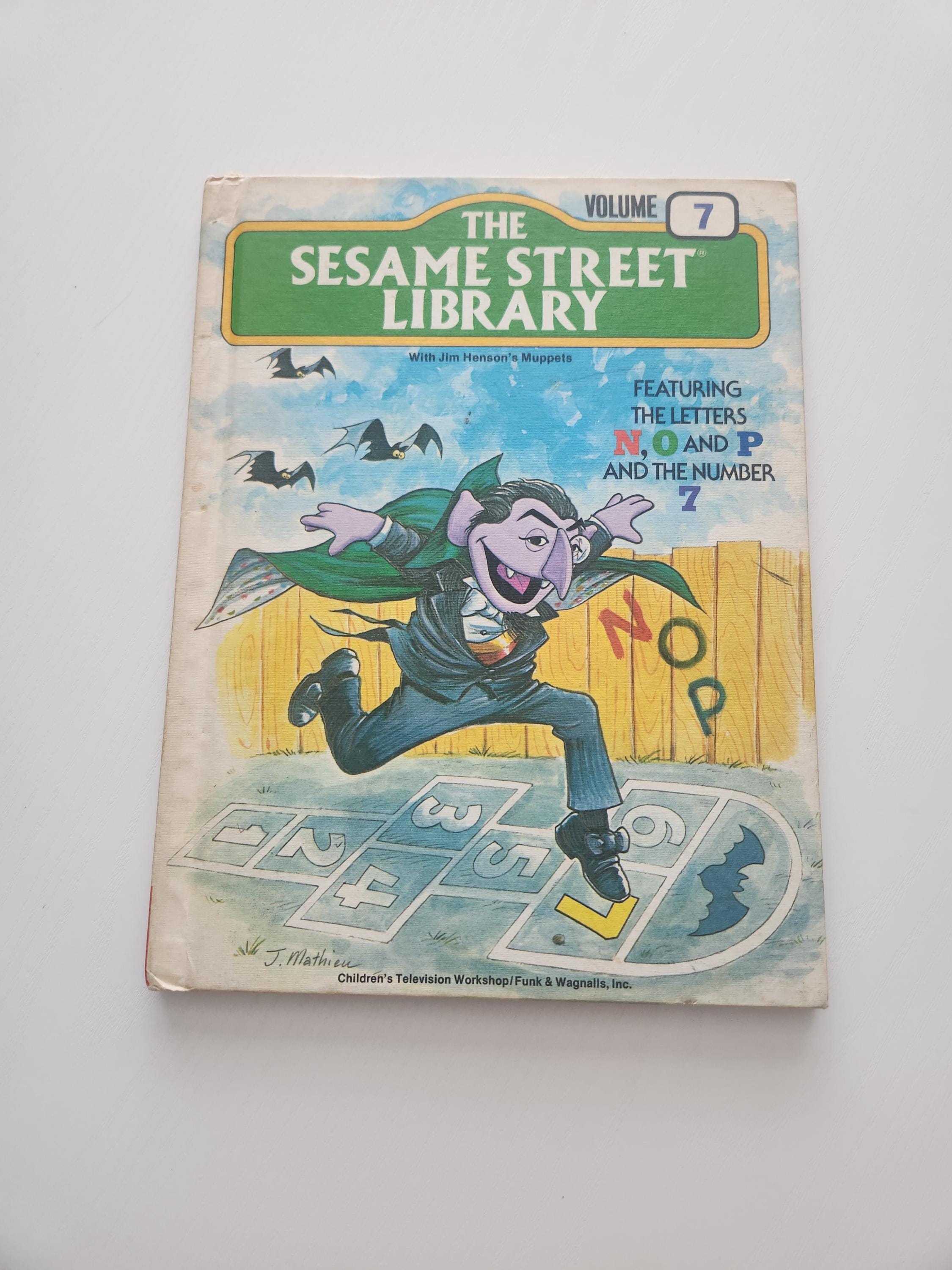Vintage 1978 Sesame Street Library Book, the Count, Letters N, O