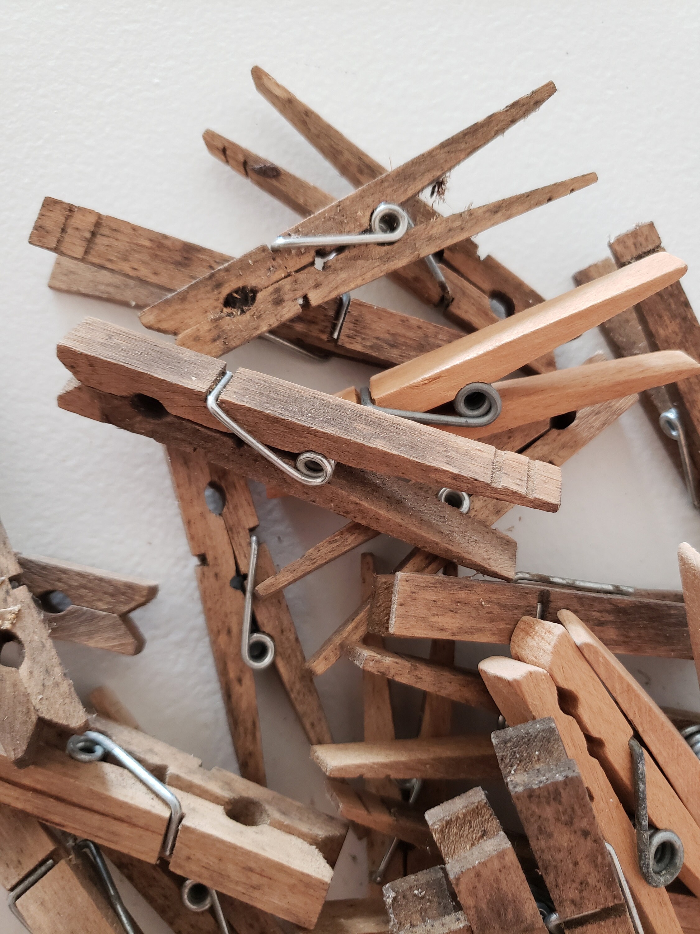 Vintage Wooden Spring Loaded Clothes Pins. Lot of 25 Etsy
