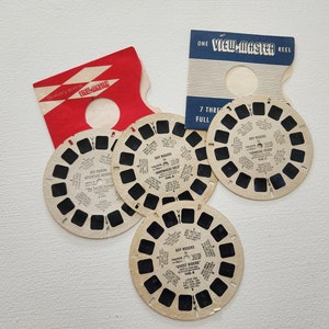 Vintage View Master Reels -- Roy Rogers " King Of The Cowboys" Viewmaster Slides - Vintage View Master Movie Disc -- Retro Movie Slide Toy