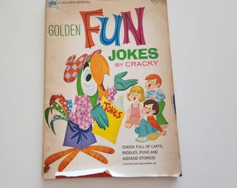 Vintage Golden Fun Jokes Book by Cracky, 1973
