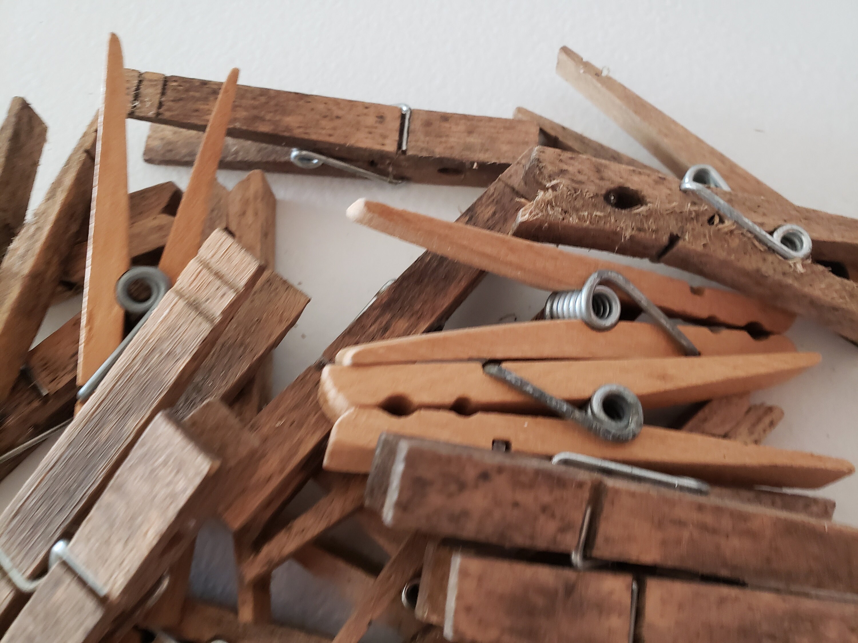 Vintage Wooden Spring Loaded Clothes Pins. Lot of 25 Etsy