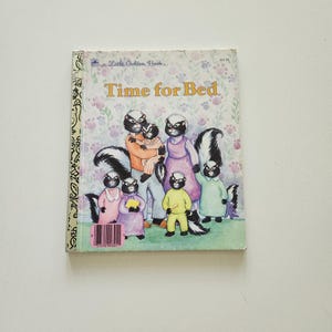 Time For Bed by Joan Elizabeth Goodman { 1989 } Vintage Children&#39;s Little Golden Book -- Bedtime Stories -- Vintage Storybook - Picture Book