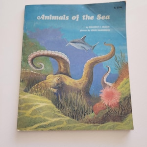 Animals Of The Sea by Millicent E. Selsam -- 1975 Vintage Children's Scholastic Book -- Sea Animals -- Learning Books -- Elementary Grade