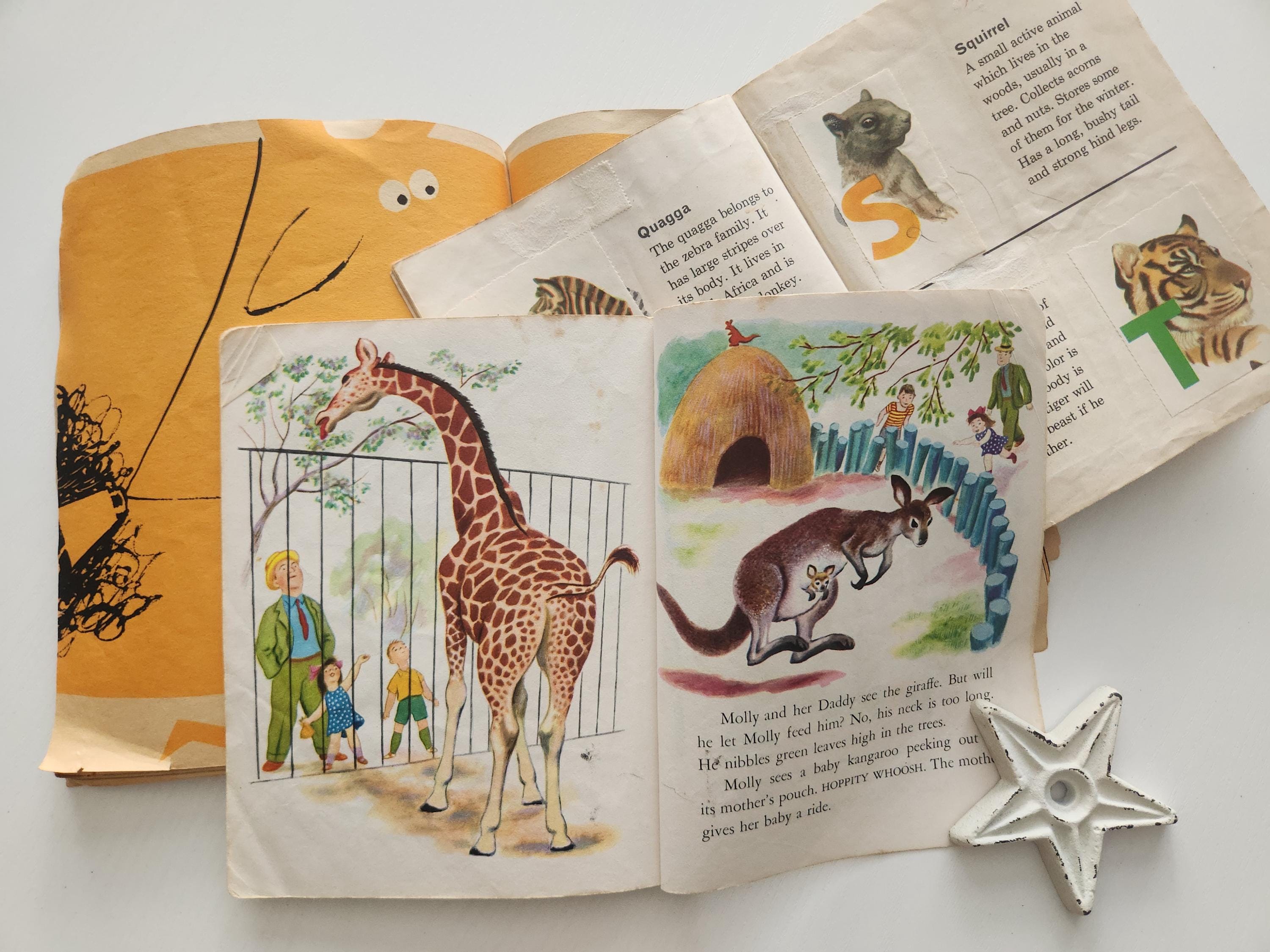 Vintage Paper Ephemera Pack Mixed Children Book Pages -- Salvaged Books ...
