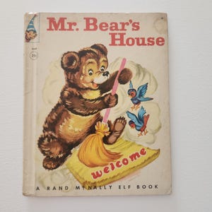 Mr. Bear&#39;s House by Fenella Rothe -- 1962 Vintage Children&#39;s Book -- Picture Book -- Fairy Tale Books -- Bear Fiction -- Animal Books