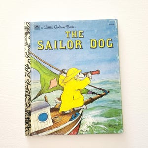 The Sailor Dog by Margaret Wise Brown -- 1993 Vintage  Little Golden Children&#39;s Book -- Dog Fiction -- Children Adventure -- Bedtime Stories