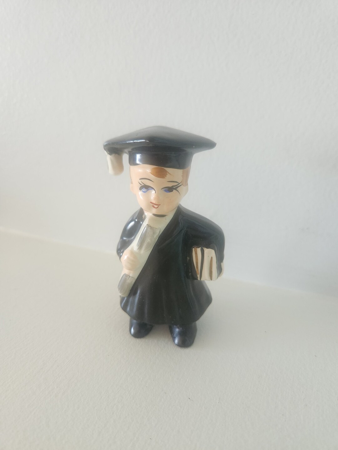 Vintage Ceramic Graduate Boy Figurine Vintage Graduation Gifts Boy