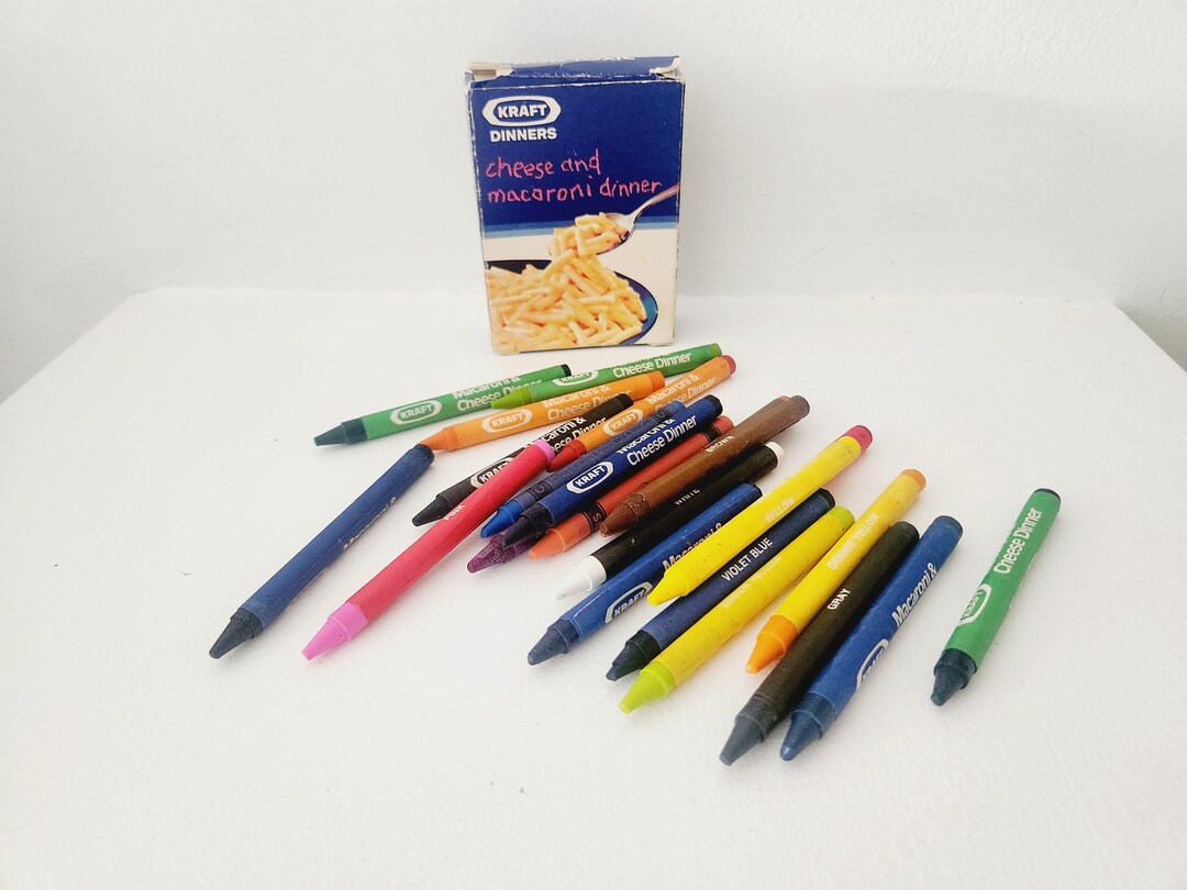 Kraft Dinners Cheese and Macaroni Dinner Crayon Box Vintage Etsy