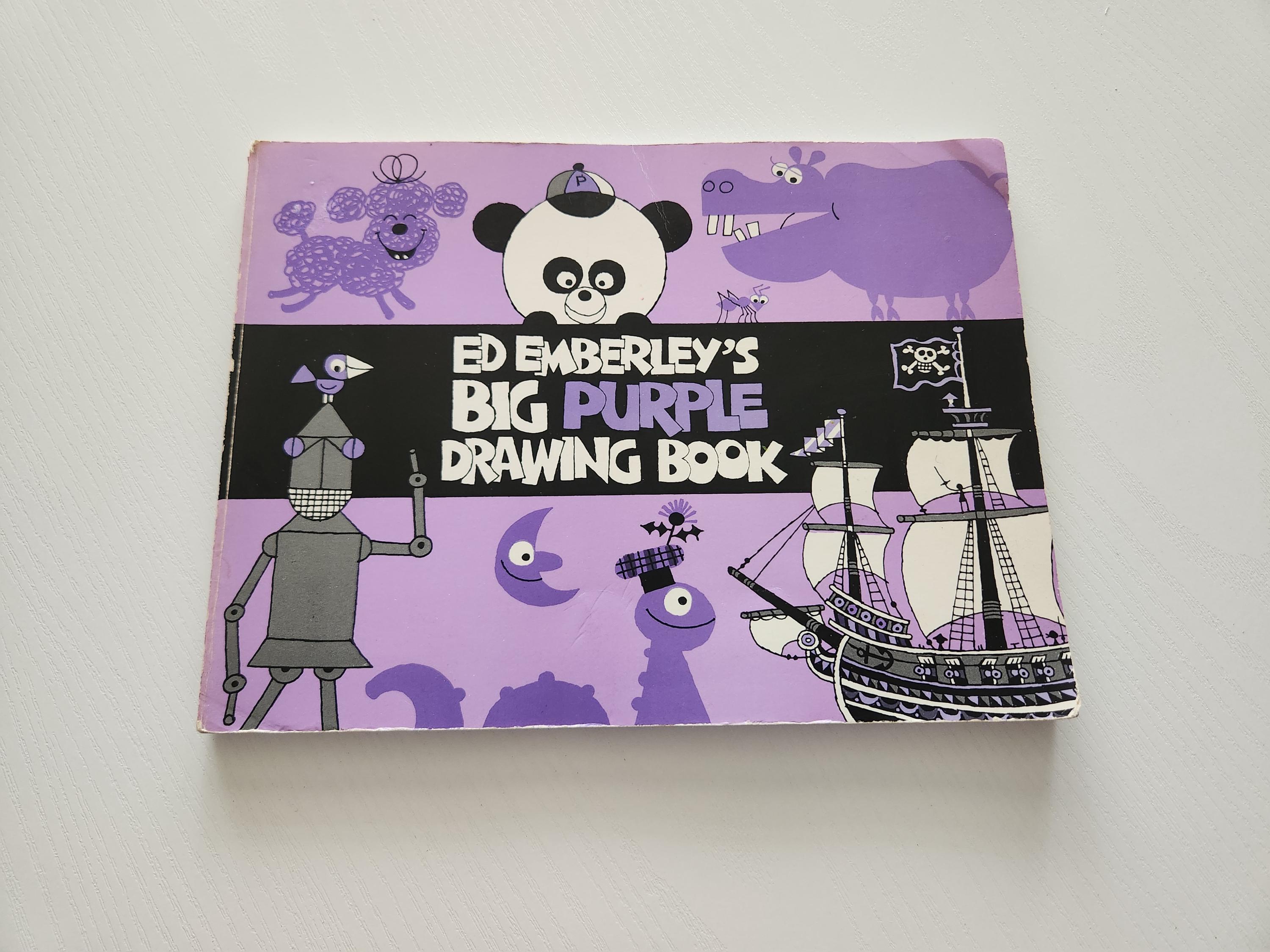 Ed Emberley Rabbit Ed Emberley's Big Purple Drawing Book, Step-by-step Art Instruction ...
