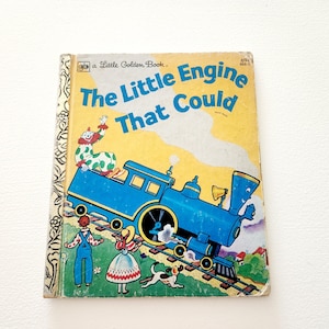 The Little Engine That Could by Watty Piper -- 1979 Vintage Little Golden Children&#39;s Book -- Picture Book -- Train Storybooks