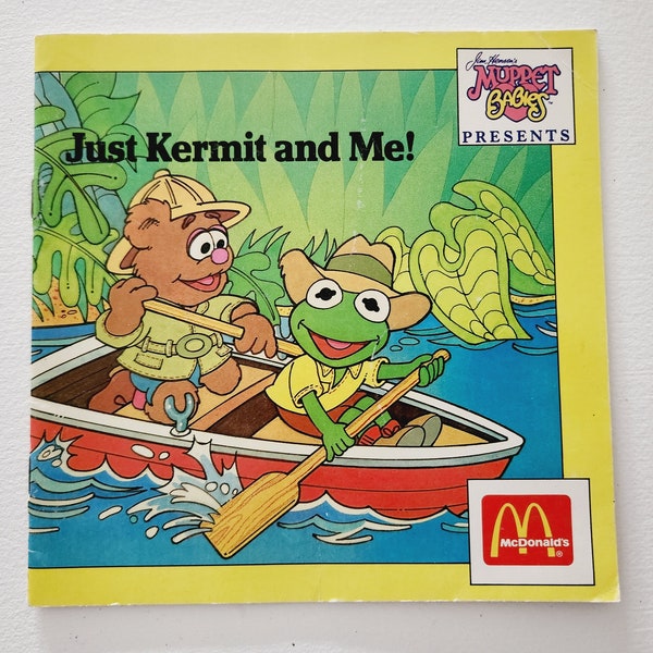 Muppet Babies Presents Just Kermit & Me by Ellen Weiss -- McDonalds Happy Meal Booket -- Vintage Children's Book --  Muppet Puppet Stories