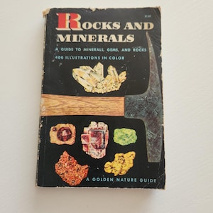 Rocks & Minerals Golden Guide by Herbert S. Zim -- 1957 Vintage Guide To Minerals Gems And Rocks -- Vintage Rock Handbook -- Science Book