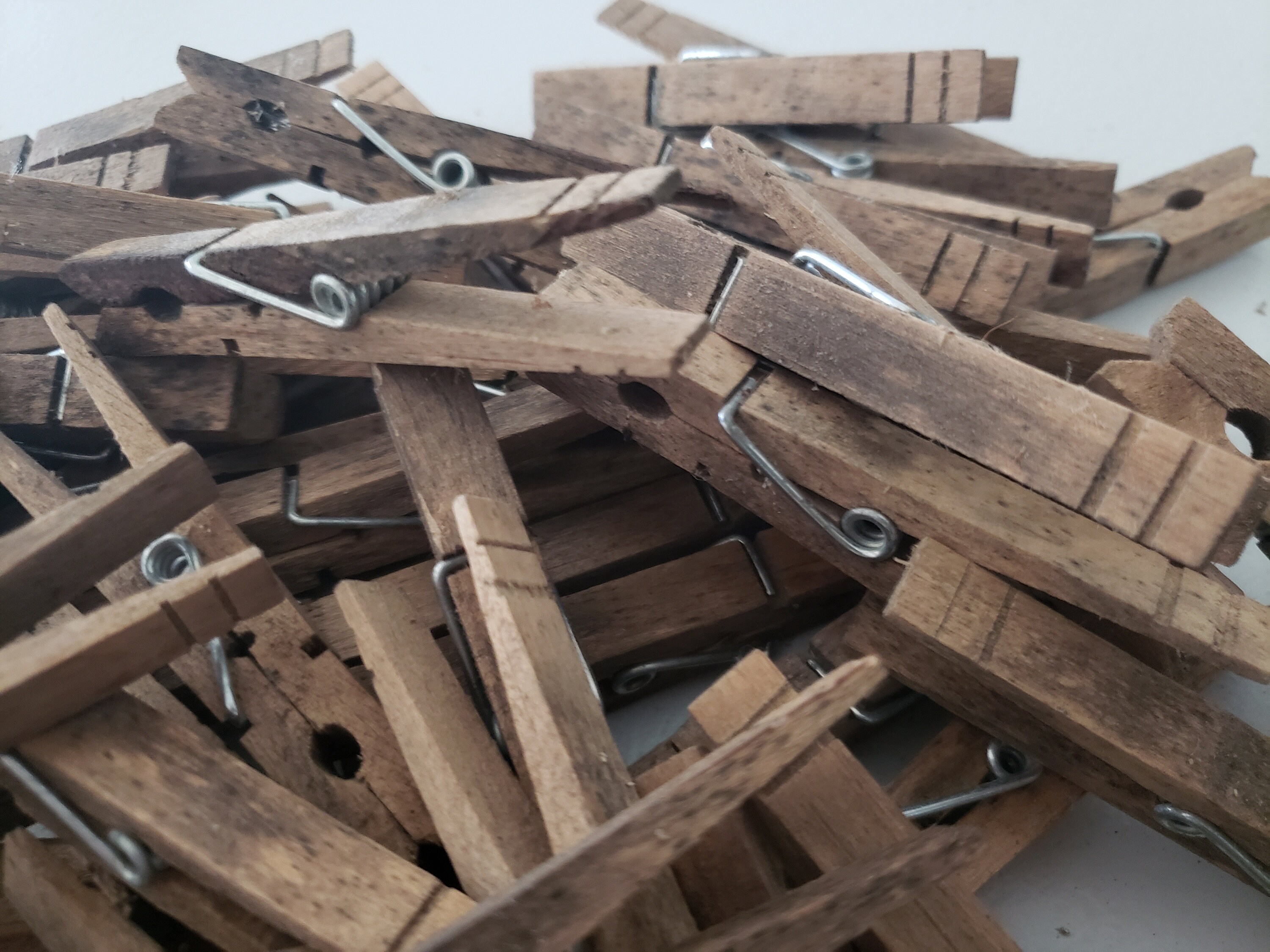 Vintage Wooden Spring Loaded Clothes Pins. Lot of 25 Etsy