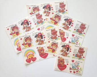 Vintage Children's Valentine Cards, School Novelty Lot (29) Uncut