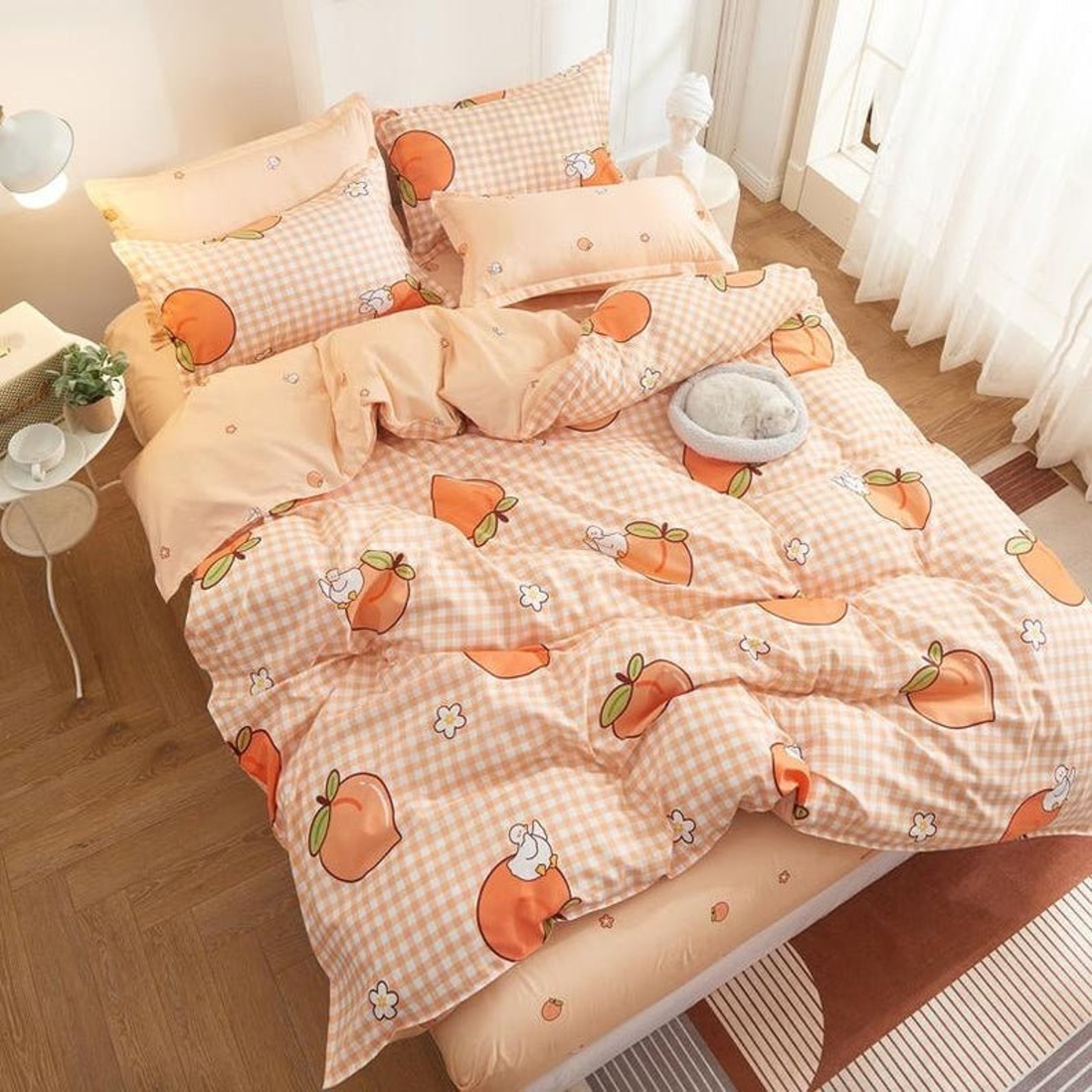 Orange bedding set Oranges cute bedding Cover baby duvet Etsy