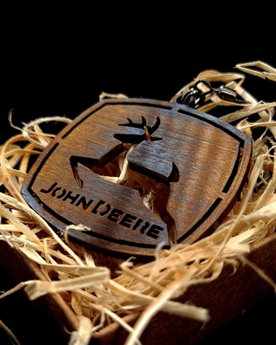 John Deere keychain Titanium Brass Steel Blued Etsy