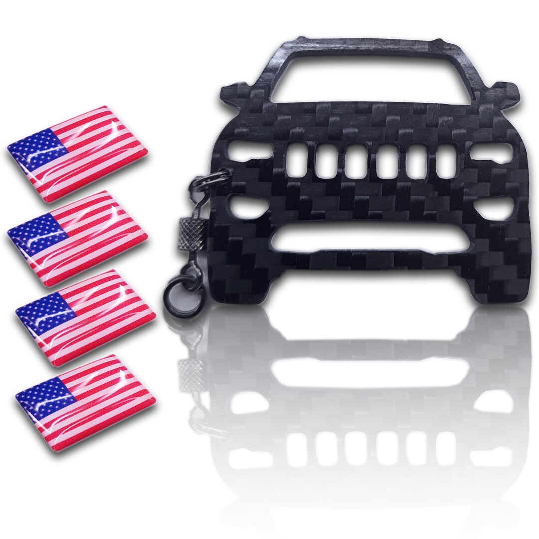 Keychain Suitable for Grand Cherokee 2010-2022 (carbon) | Handmade Gift ...