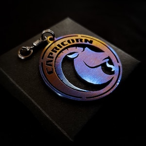 Stainless Steel/Brass/Titanium/Blued - all handmade FORTILLO Dodge keychain Blued Stainless Steel Stainless Steel/Brass/Titanium/Blued - all handmade FORTILLO Dodge keychain Blued Stainless Steel