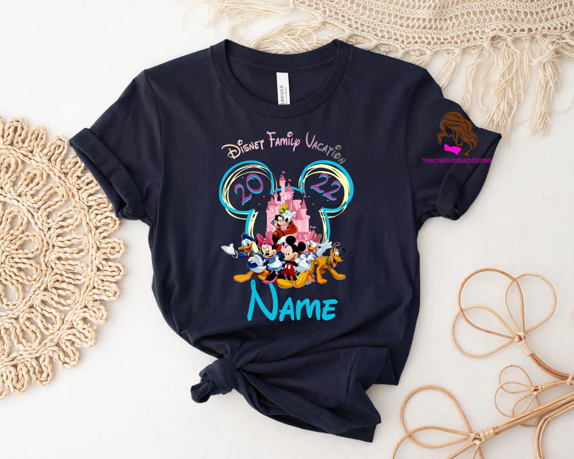 Discover Personalized Disney Family Vacation Shirt, Disneyworld Shirts, Disney Trip 2022 Shirt, Custom Disney Matching Shirt, Disney Castle Shirt